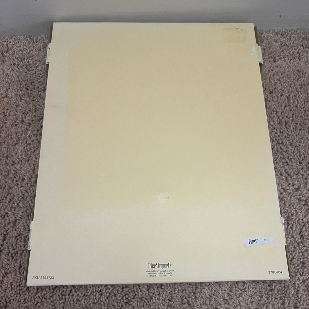 New in box pier 1 picture frame 4 x 6 table top coral beach ocean cream metal - Picture 7 of 11